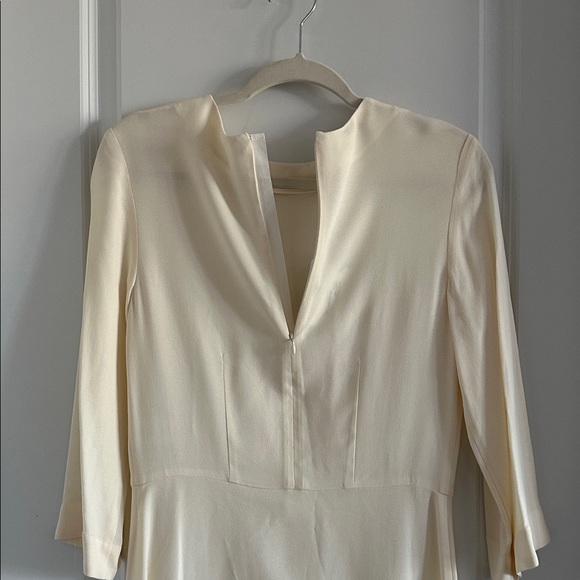 NWT Mansur Gavriel Brand Cream Long Sleeve Dress - Size EU 36/US 6 - Picture 14 of 14